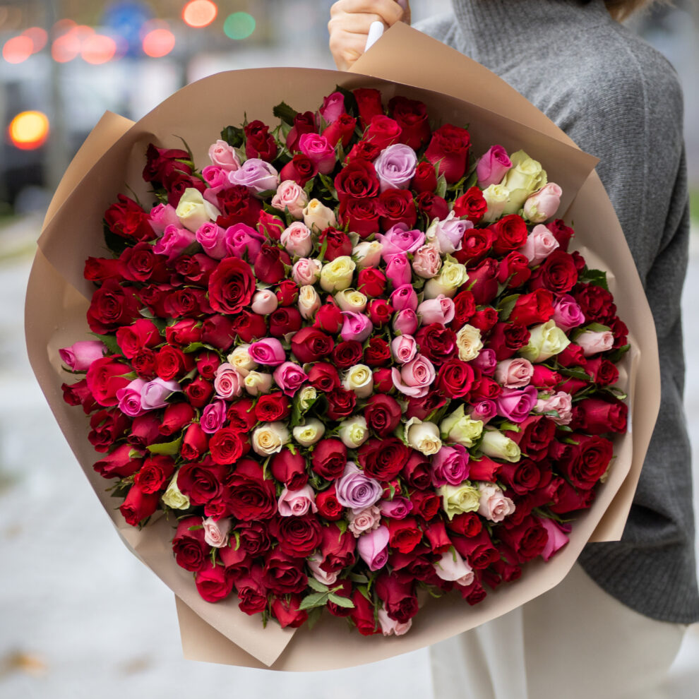 201 rose mixed K osta toimituksella Helsingistä - ROSES24.FI